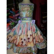 Puppie Dog Eggs Bunny Easter Summer  Dress   Size -5t