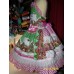 RARE Gingerbread Village Ginger Cookies Christmas Dress  Size 7/8 Pearl Lace