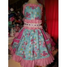 RARE vintage fabric Abby Cadabby sesame  Dress Size 5t