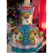 Rainbow Brite Vintage fabric Dress Size 6