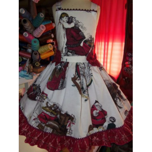 Santa Clause toy deer presents Christmas Dress Size 6 