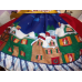 Santa Clause toy deers presents Christmas Village Vintage Fabric Girl Costume Dress Size 7-8 kids