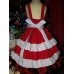 Santa Clause Pageant Dress Christmas Vintage fabric Dress Size 5t   Ruffles