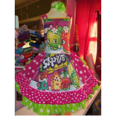 Shopkins Strawberry and Apple Dress Size 5t/6 Ready to ship