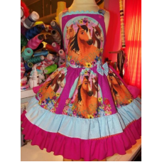 Spirit Riding Free birthday Horse-Girl's Dress Size 4t