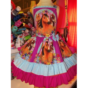 Spirit Riding Free birthday Horse-Girl's Dress Size 4t
