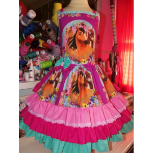 Spirit Riding Free birthday Horse-Girl's Dress Size 6/7 Spirit Riding Free birthday Horse-Girl's Dress Size 6/7