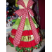 Strawberry dress Ruffles Vintage Fabric Dress Size 5-6 27in length Ready to Ship