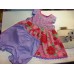 Summer Flowers Roses  Pink/Lilac Bloomer Dress Set Size 12mo-18mo  Ready to ship