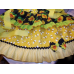 Sunflowers and Bees Vintage Fabric Ruffle Dress Size 3t Ready to ship