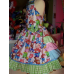 Three Little Pigs and Big wolf Doll inspired Halter ruffle dress Size 5/6 