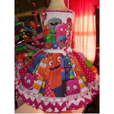 Ugly Dolls Patchwork Halloween Ruffles Dress Size 4t Ready to ship