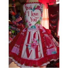Valentine Day Doll Love Roses Heard Dress Ready to ship
