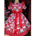 Valentine Day Hearts Love Polka Dots Ruffle Dress Size 3t Ready to ship(see measurements