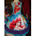 Vintage fabric Ariel Sebastian Flounder Mermaid Princess Ruffles Dress Size 5/6/7