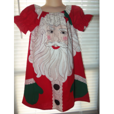 Vintage Fabric Christmas New Year Santa Clause Dress Size 5t 24in length