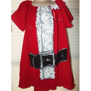 Vintage Fabric Christmas New Year Santa Clause T-shirt dress Vintage Fabric Christmas New Year Santa Clause T-shirt dress