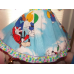 Vintage Patchwork fabric Disney Characters Easter Ruffles Dress and Bow Size 4t