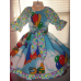 Vintage Patchwork fabric Disney Characters Easter Ruffles Dress and Bow Size 4t