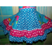 Vintage Patchwork fabric Ruffles Trolls Russ Gnome Dress Size 4t/5t