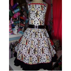 Vintage fabric Cruela Deville -Girl's Dress -Back to School- Spring Dress