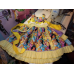 Vintage fabric Princess Ruffles Dress Size 4t and 6 Ready to Ship