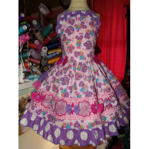 Vintage polka dots street girls dress Size 7