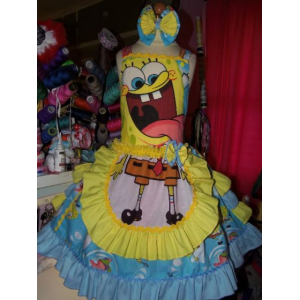 Vintage Spongebob Square Pants Dress size 6 Vintage fabric Spongebob Square Pants Dress size 6